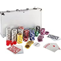 Maxstore Ultimate Pokerset con 300 Chips láser 12 Gramos núcleo de Metal - Incluyendo póker- Set- fichas de póquer…